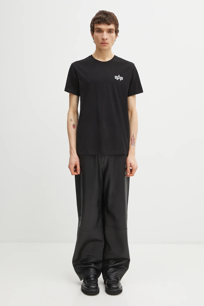 Alpha Industries majica od pamuka za muškarce 148516 crna