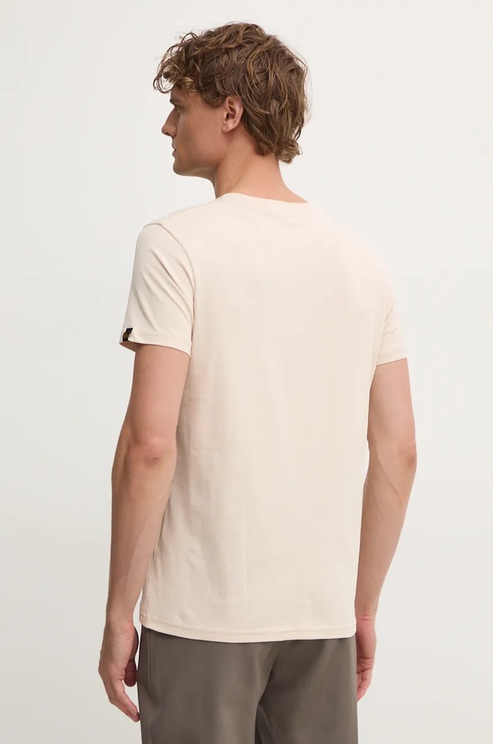 Oblečení Bavlněné tričko Alpha Industries 108501 béžová