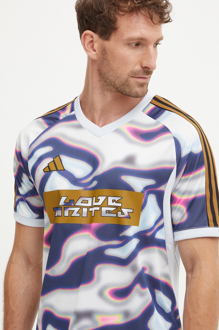 Tricou de antrenament Pride adidas Performance IW3956 albastru