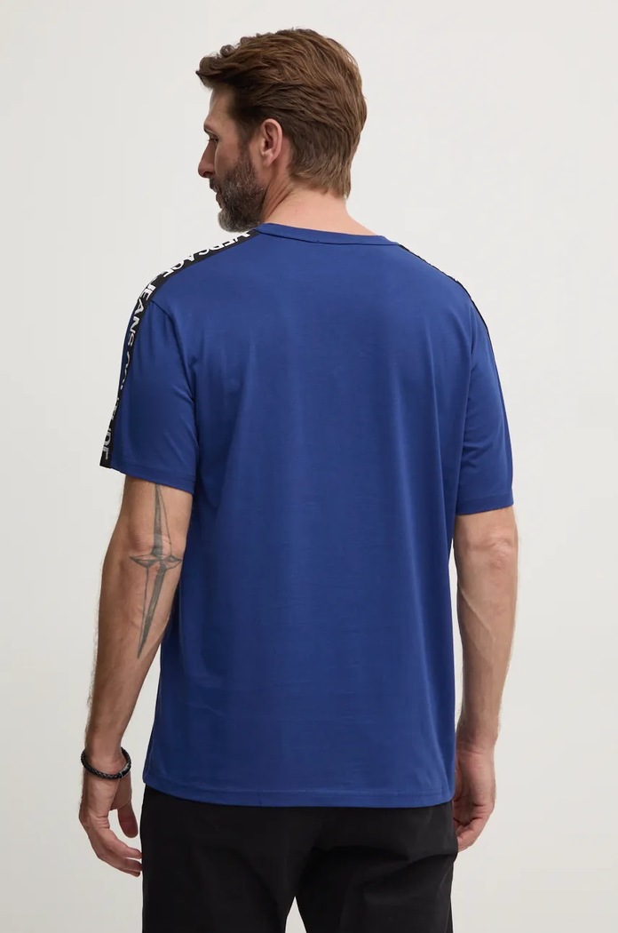 Oblačila Bombažna kratka majica Versace Jeans Couture 77GAHC02.CJ01C modra