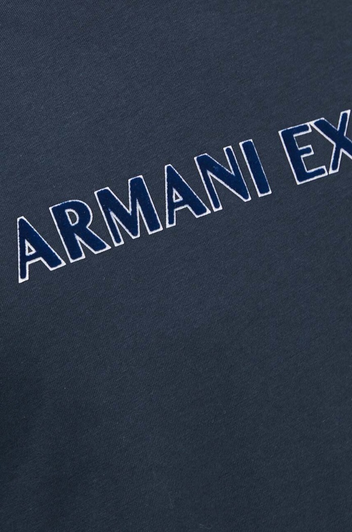 Armani Exchange t-shirt bawełniany 6DZTBD.ZJ3VZ granatowy