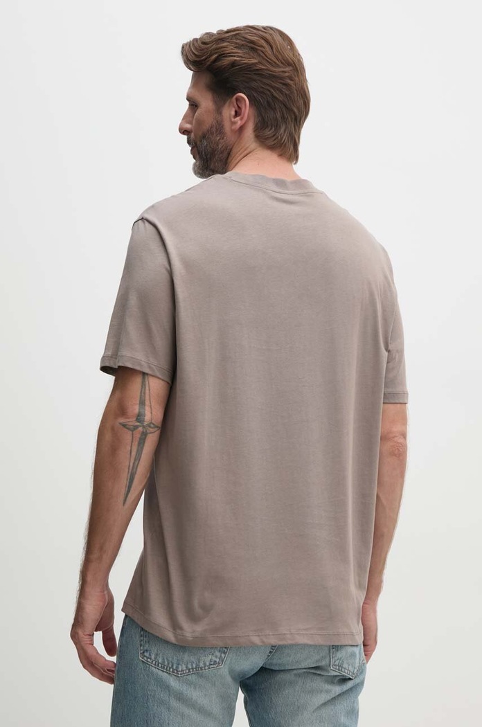 Odzież Armani Exchange t-shirt bawełniany 6DZTBD.ZJ3VZ beżowy