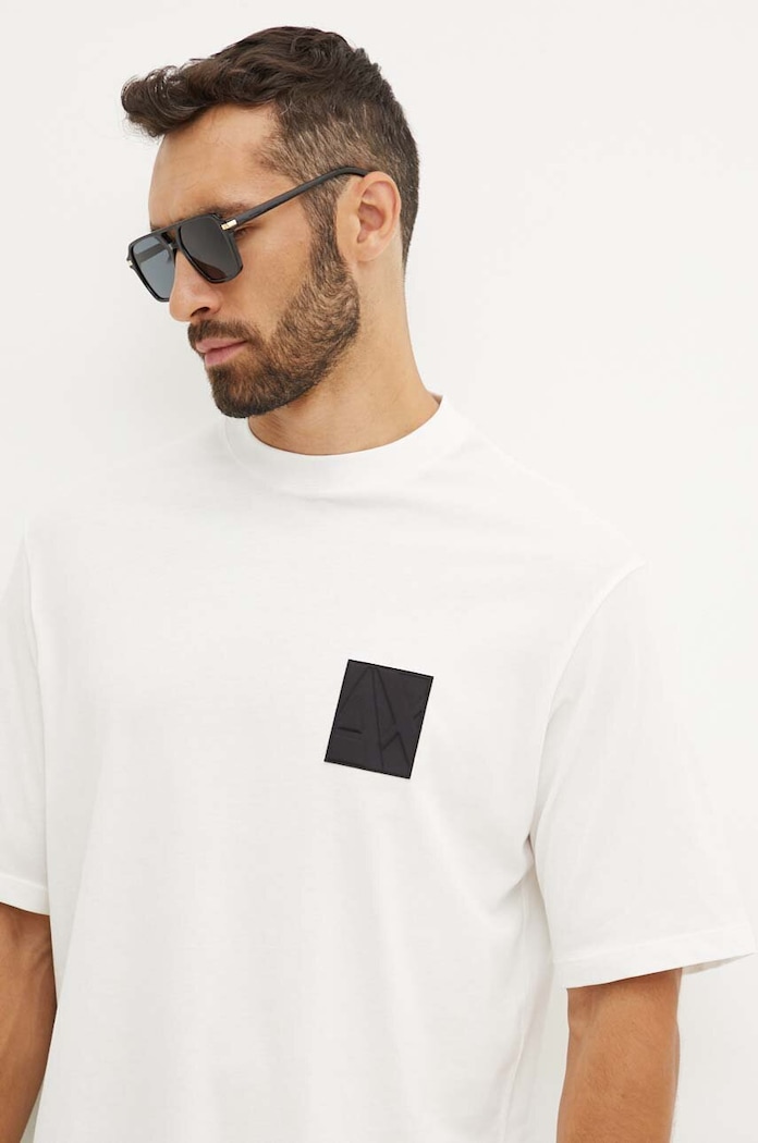 Oblečenie Armani Exchange Bavlnené tričko Armani Exchange 6DZTJG.ZJ8EZ biela