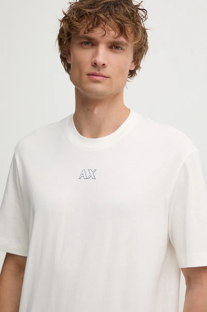 Bavlnené tričko Armani Exchange biela 6DZTJV.ZJLFZ