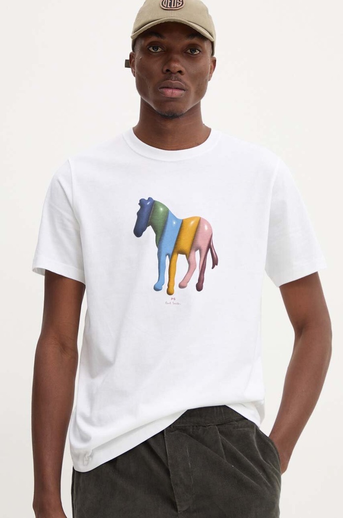 PS Paul Smith tricou din bumbac bej M2R.011R.NP4806