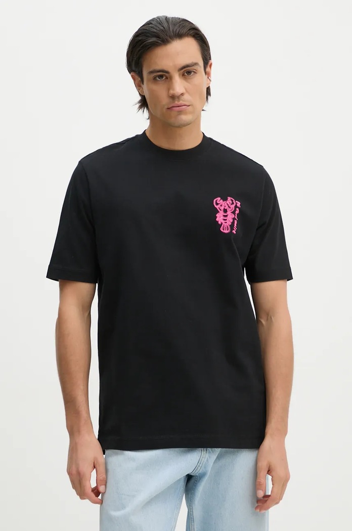 PS Paul Smith tricou din bumbac imprimeu negru M2R.965X.NP4823
