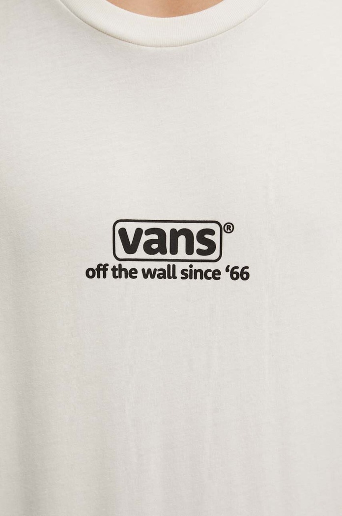 Pamučna majica Vans VN000HFFFS81 bež