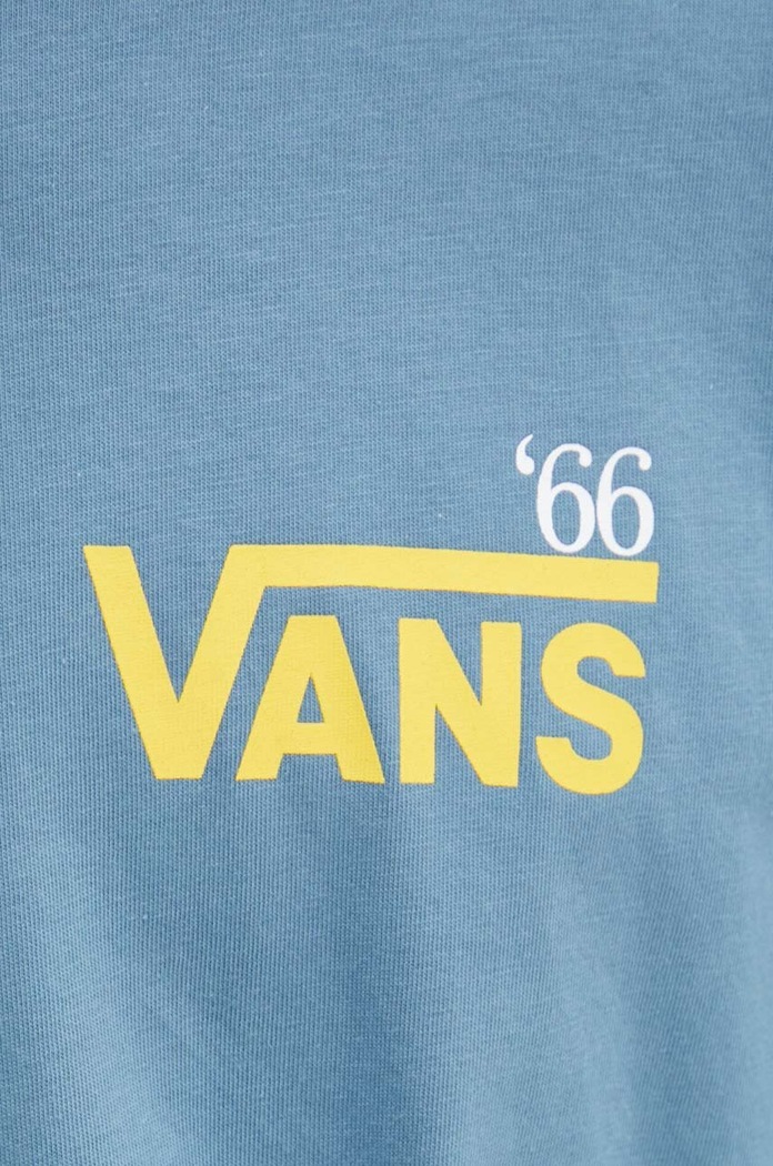 Bavlněné tričko Vans VN000HFTJCN1 modrá