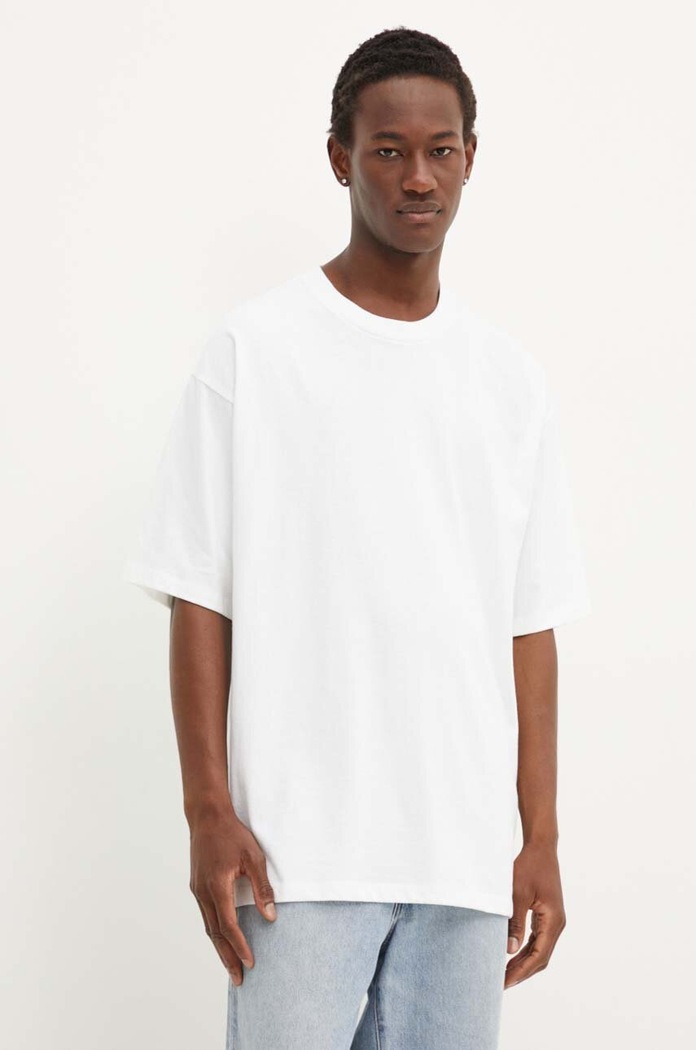 Bavlněné tričko Vans kulatý bílá VN000G51WHT1