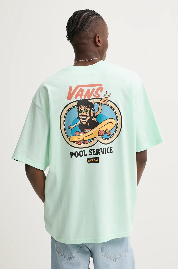 Oblečení Bavlněné tričko Vans VN000KTDN4T1 zelená