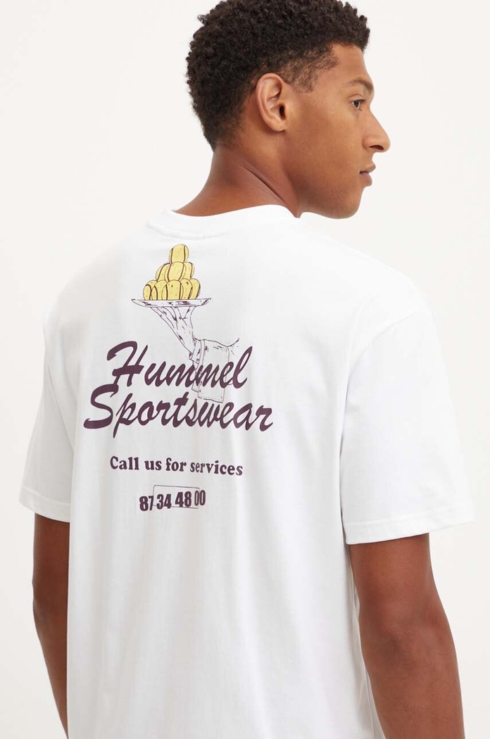 Hummel Bavlněné tričko Hummel Hummel x Peanuts bílá 226086