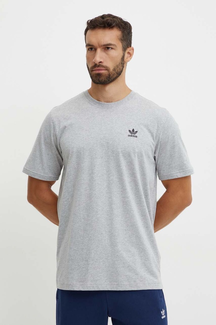 Βαμβακερό μπλουζάκι adidas Originals γκρί IZ2096