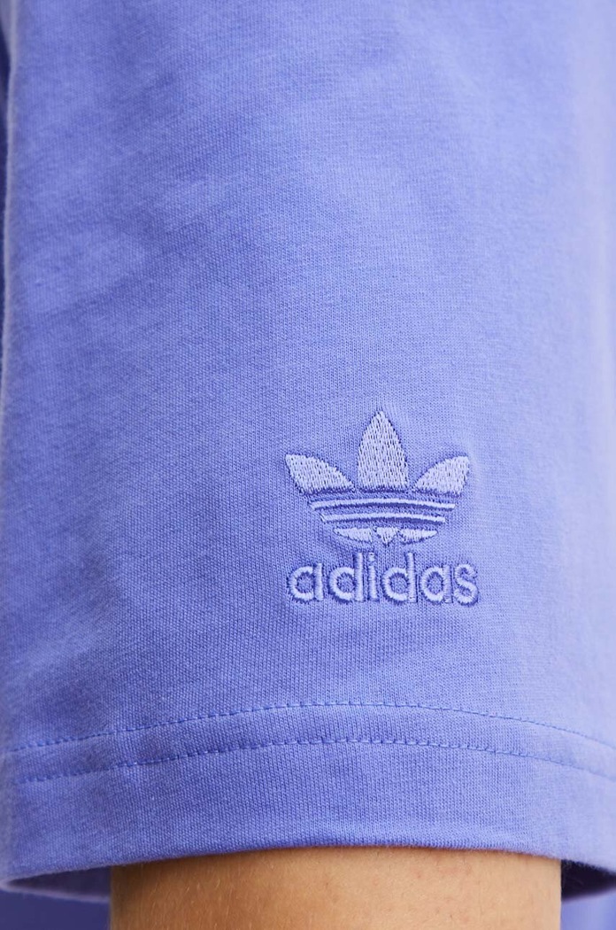 Βαμβακερό μπλουζάκι adidas Originals IZ2584 μωβ