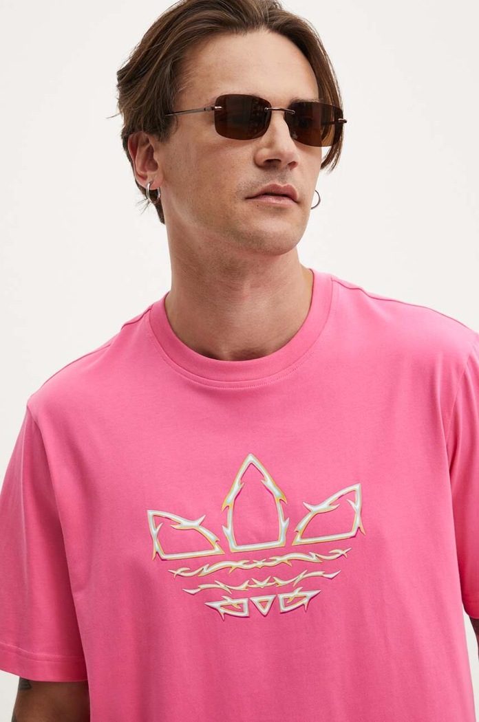 Бавовняна футболка adidas Originals Pride рожевий IZ4898