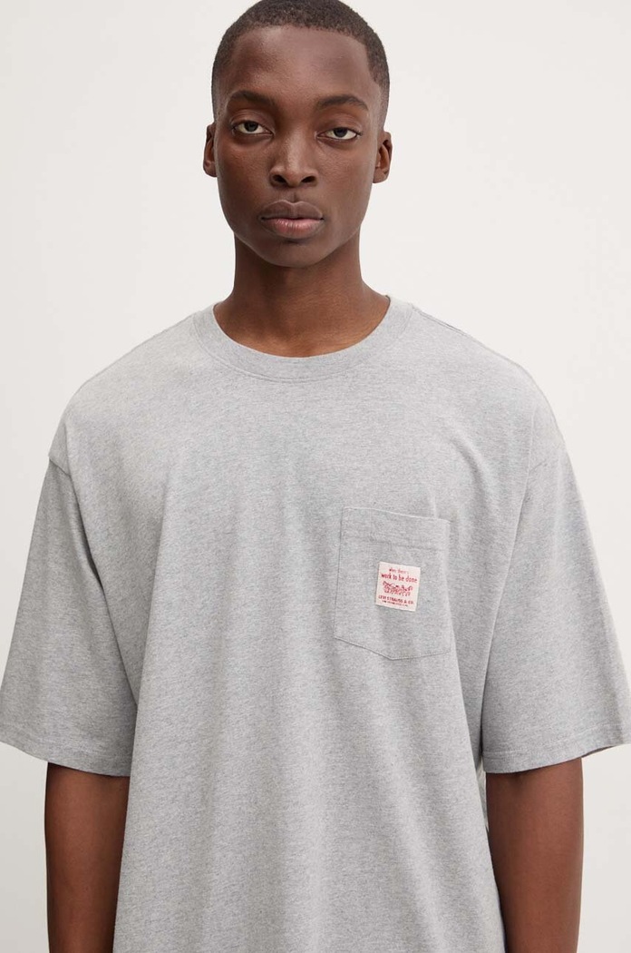 Bavlněné tričko Levi's šedá A5850