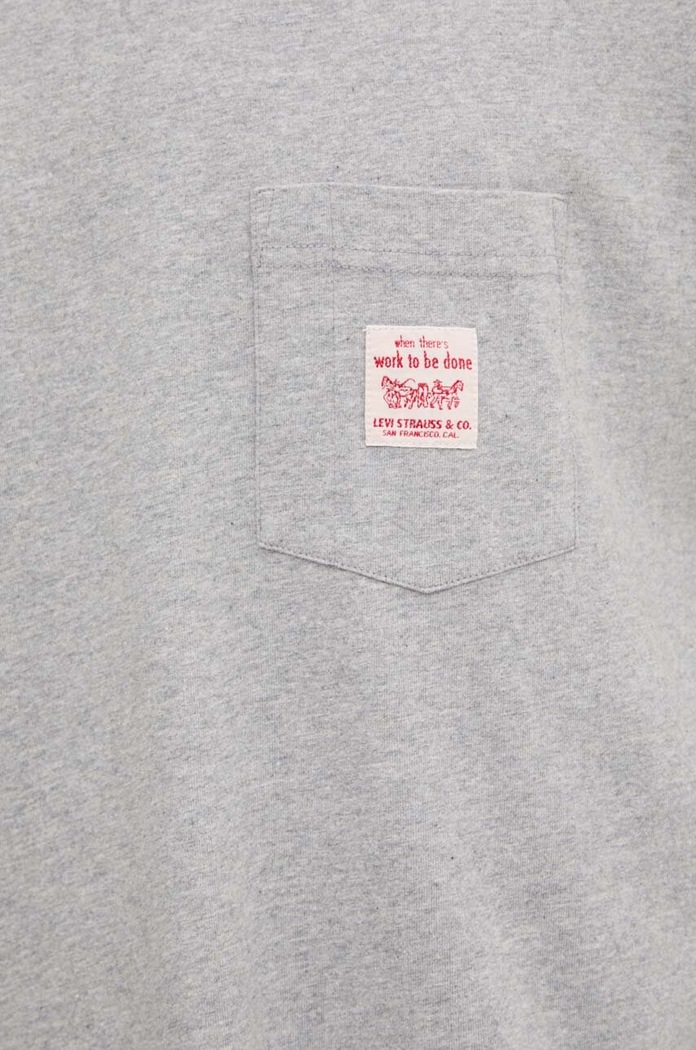 Bavlněné tričko Levi's A5850 šedá