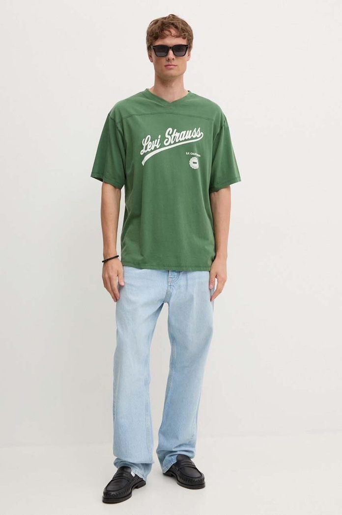 Levi's t-shirt bawełniany A9450 zielony AW24