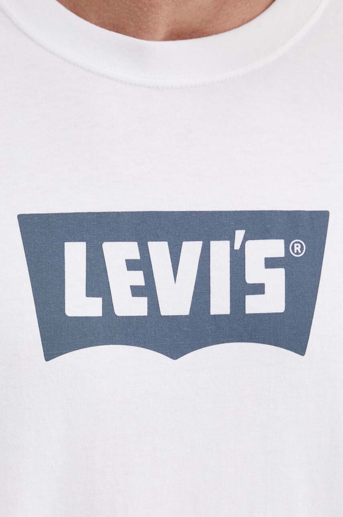 Bavlnené tričko Levi's 000RY biela