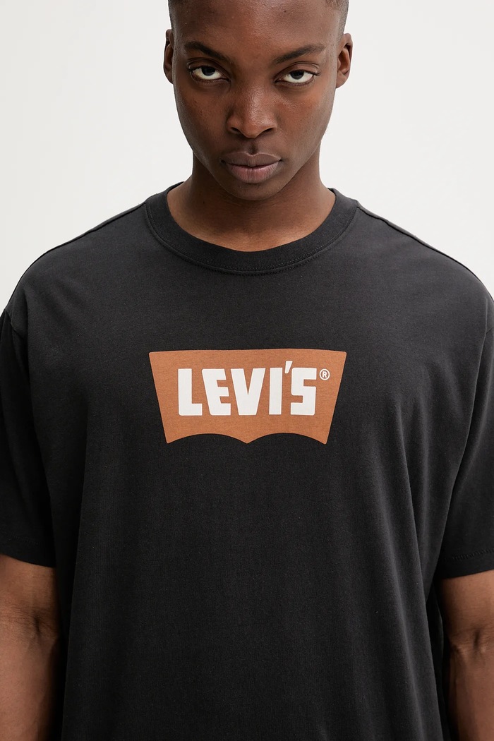 Памучна тениска Levi's черен 000RY