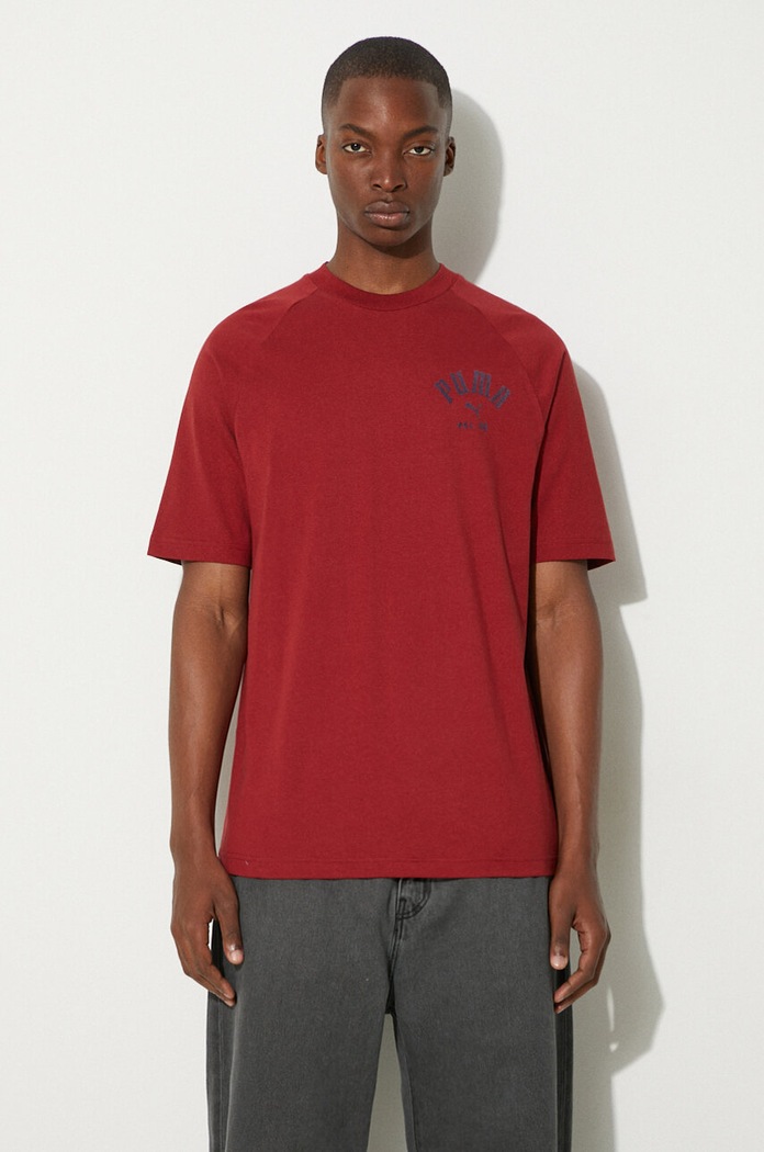 Puma t-shirt Classics Play Paris cotton red 626767