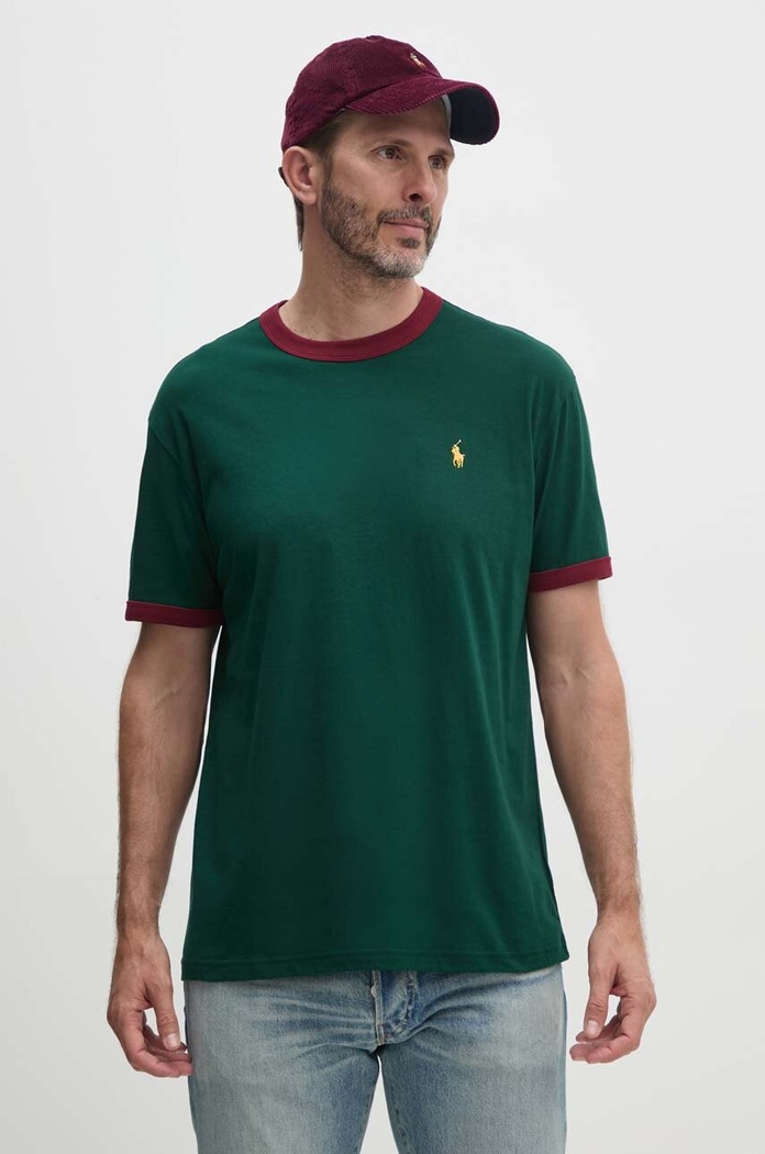 Polo Ralph Lauren t-shirt bawełniany zielony 710927102