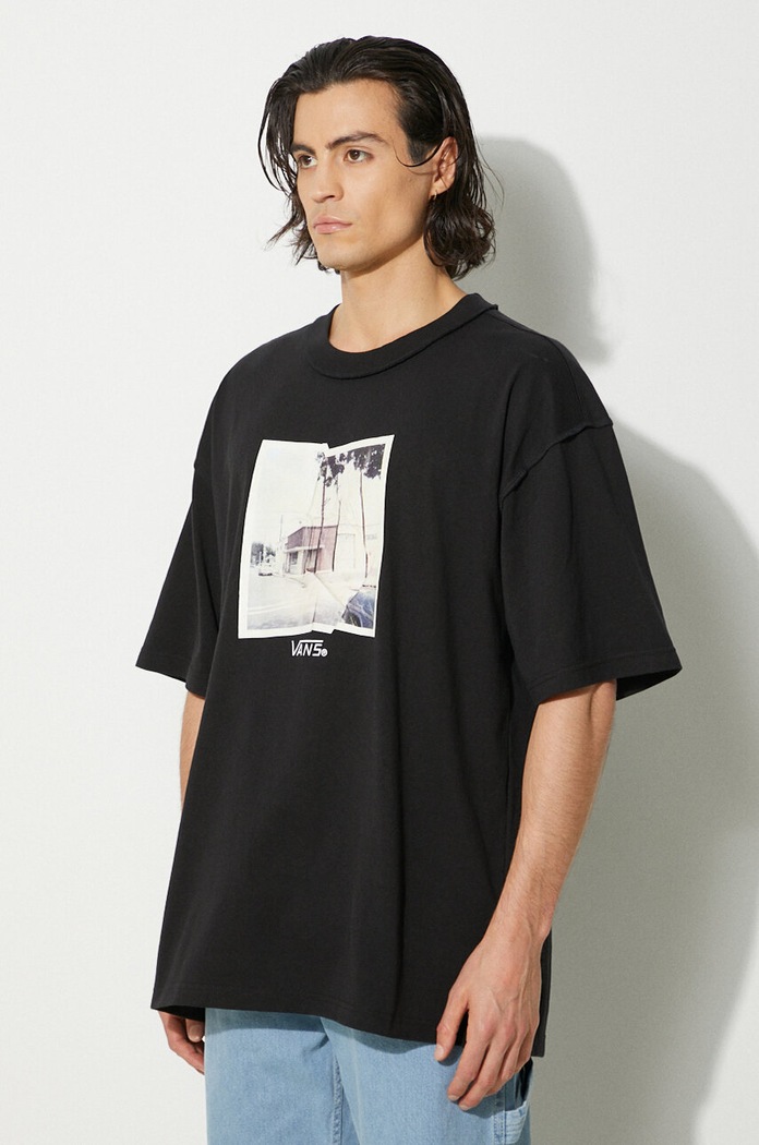 Vans t-shirt bawełniany Premium Classics LX Broadway czarny VN000HQ8BLK1