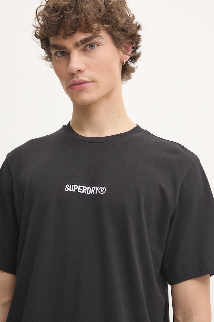 Bavlnené tričko Superdry čierna M1012028A.02A