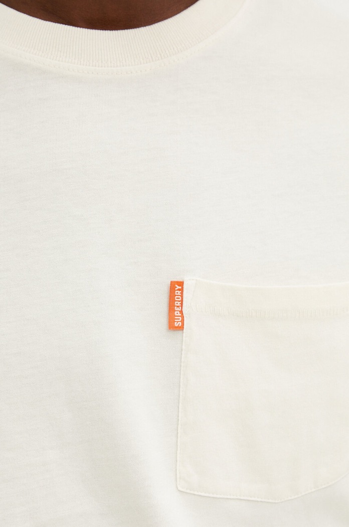 Bavlněné tričko Superdry M1012037A.C6T béžová