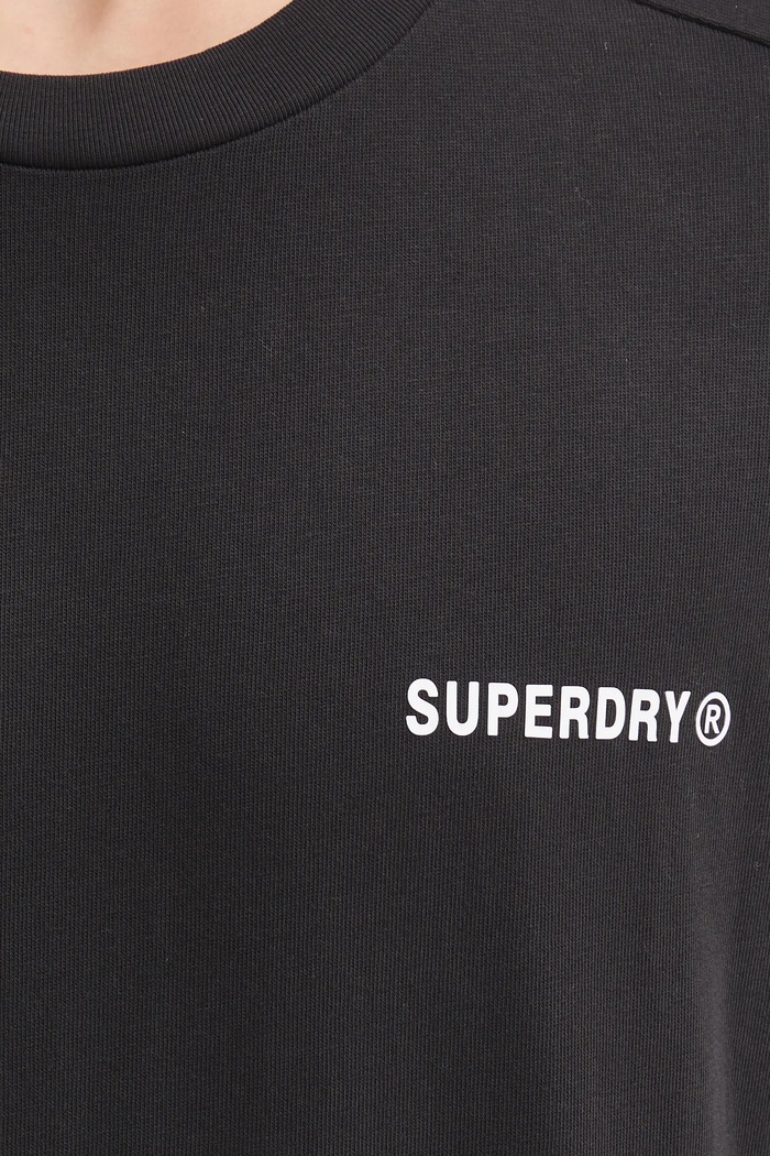 Bombažna kratka majica Superdry M1012083A.02A črna