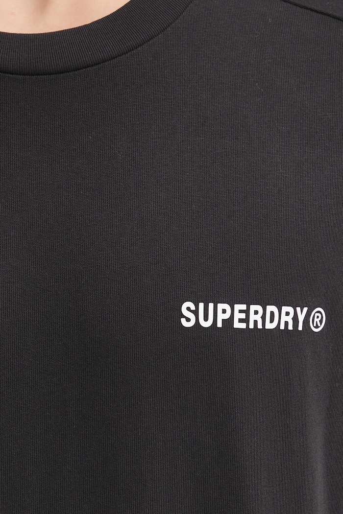 Bombažna kratka majica Superdry M1012083A.02A črna