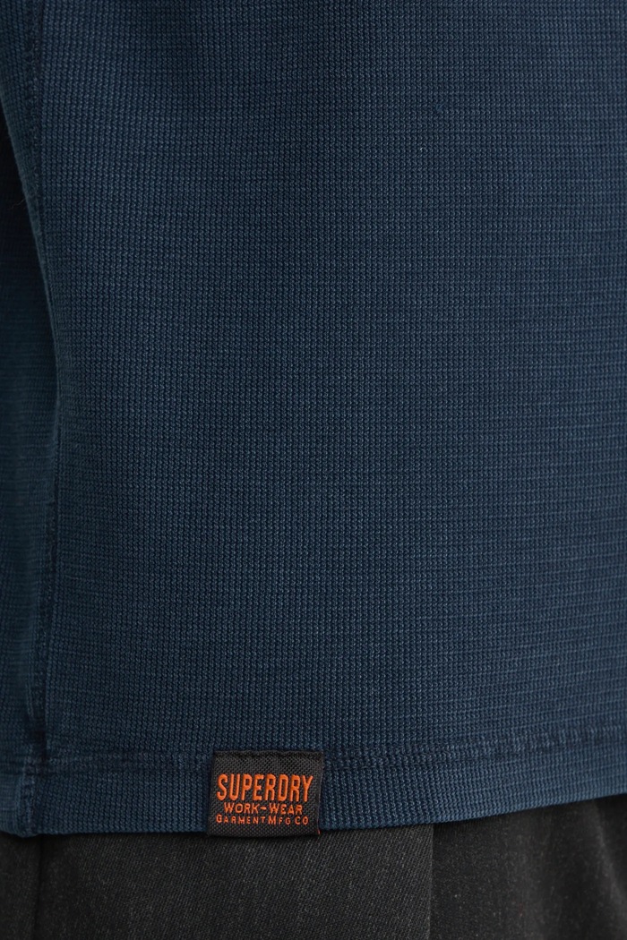 Bavlněné tričko s dlouhým rukávem Superdry M6010845A.98T námořnická modř