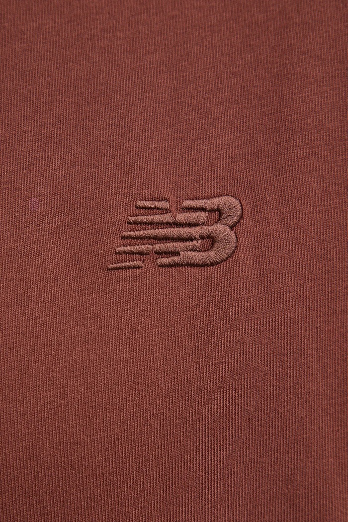 Bavlněné tričko New Balance MT41533ROK hnědá