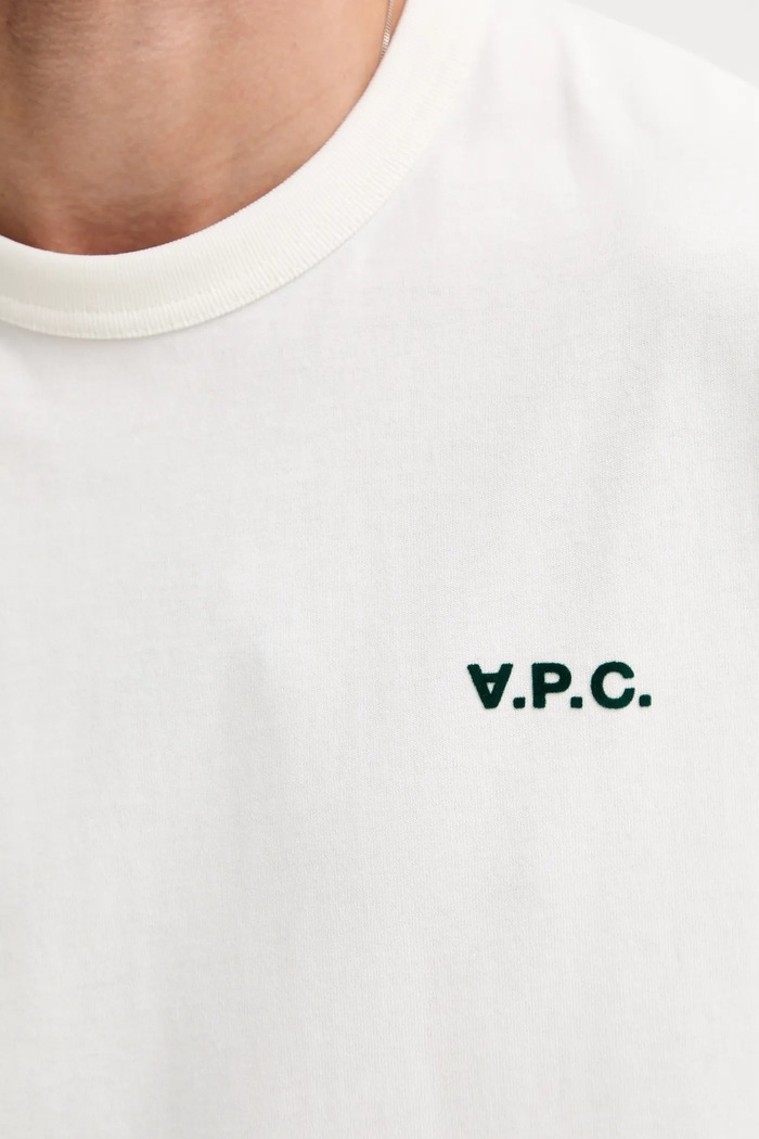A.P.C. t-shirt bawełniany t-shirt boxy petit vpc COHBQ.H26391 beżowy