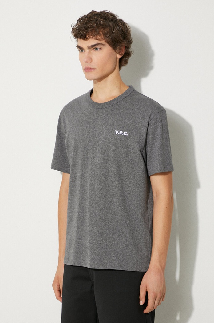 Одежда Хлопковая футболка A.P.C. t-shirt boxy petit vpc COHBQ.H26391 серый