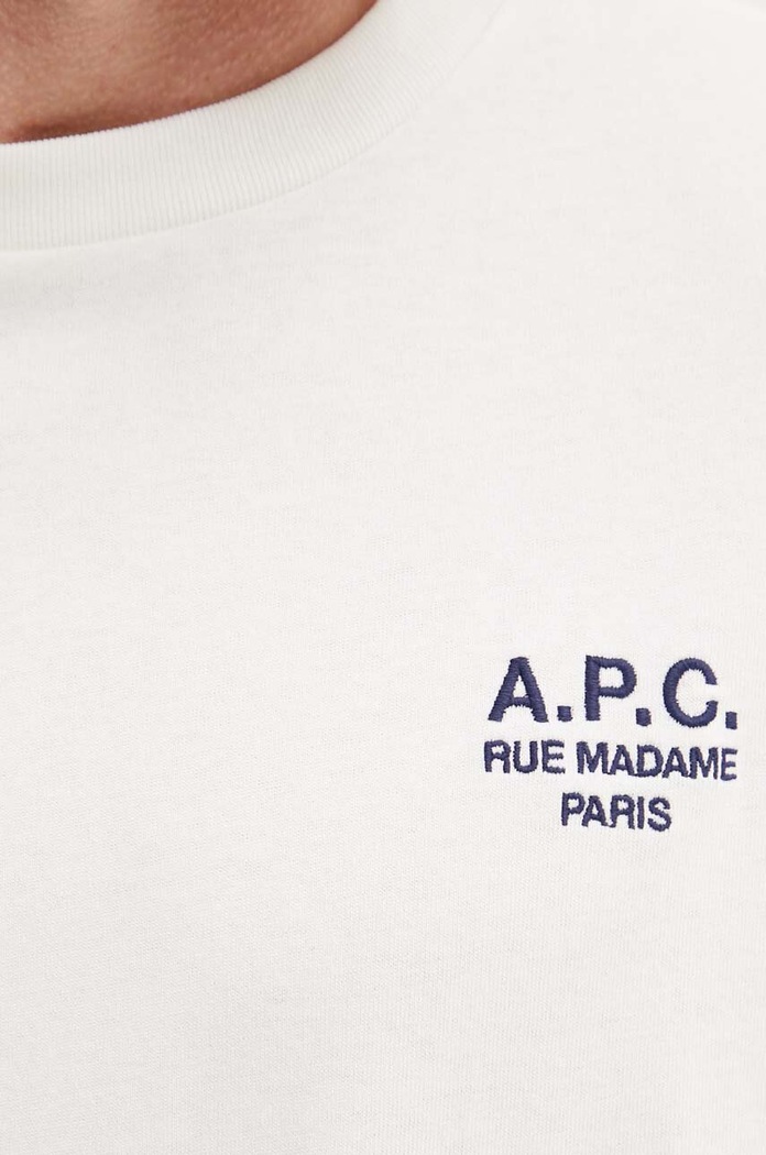Bavlnené tričko A.P.C. standard rue madame GOTS COHBU.M26388 béžová