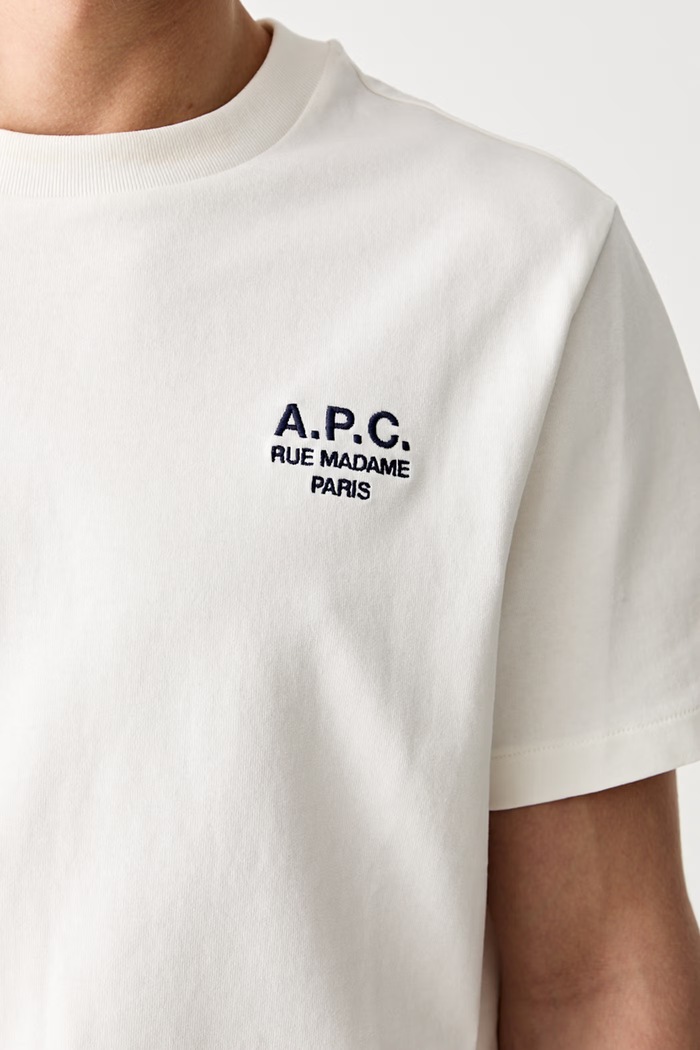 A.P.C. футболка стандартна rue madame GOTS бавовняна COHBU.M26388 бежевий