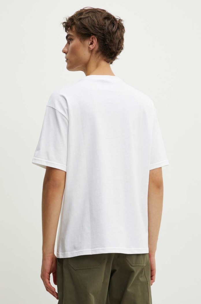 Odzież A.P.C. t-shirt bawełniany t-shirt boxy micro logo GOTS COHBW.H26386 biały