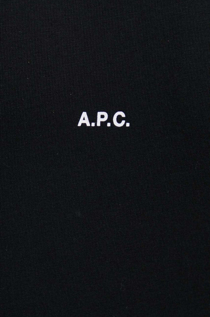 Pamučna majica A.P.C. t-shirt boxy micro logo GOTS COHBW.H26386 crna