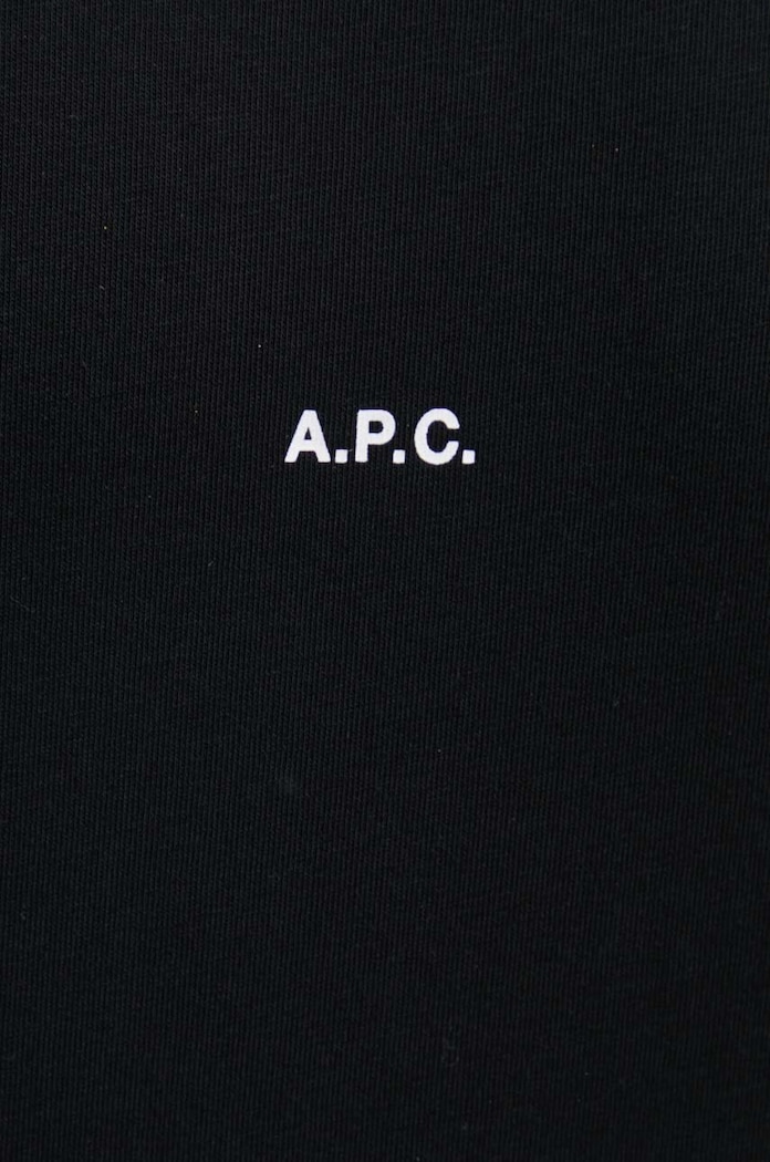 Pamučna majica A.P.C. t-shirt boxy micro logo GOTS COHBW.H26386 crna