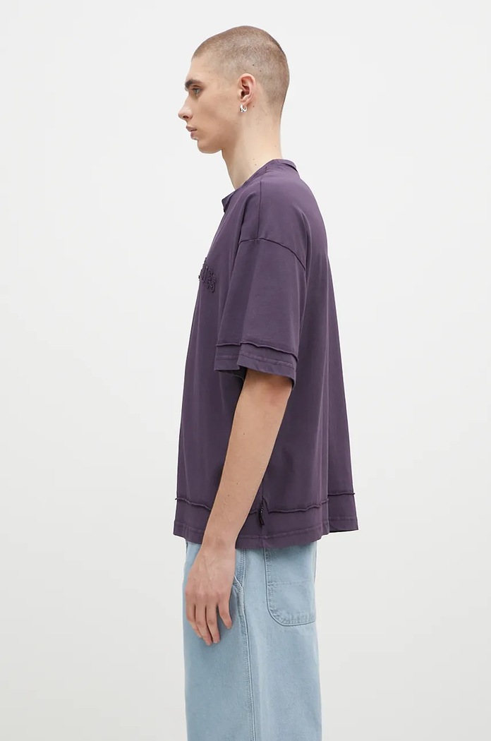 Βαμβακερό μπλουζάκι Alpha Industries Open Edge 148505 μωβ AW24
