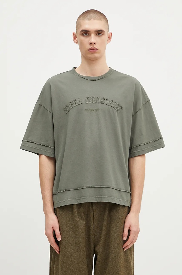 Alpha Industries tricou din bumbac Open Edge bumbac verde 148505