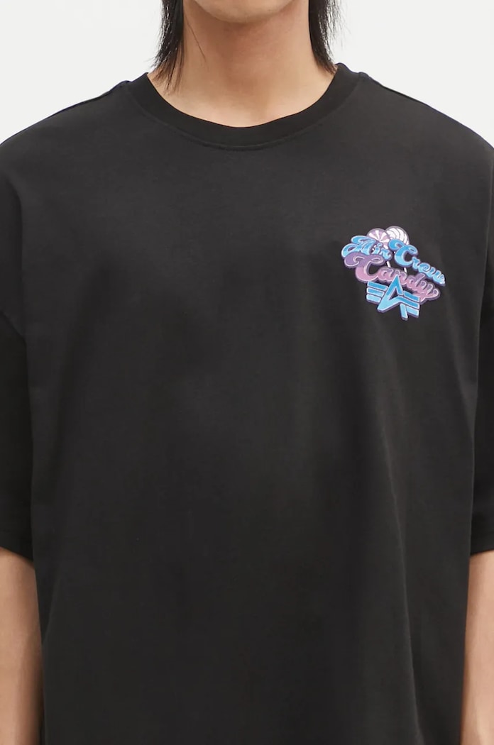 Alpha Industries cotton t-shirt Candy Crew black 148509