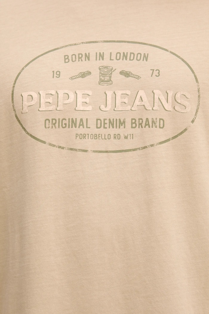 Pepe Jeans pamut póló ANDER bézs PM509621