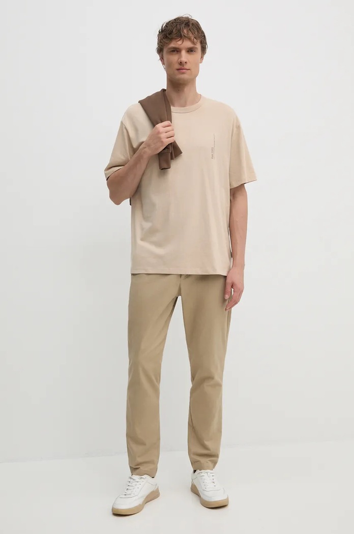 Bavlněné tričko Pepe Jeans ASTONE PM509646 béžová AW24