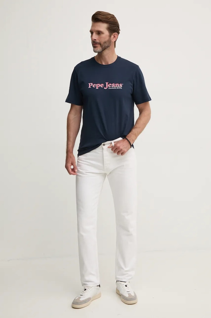 Pepe Jeans tricou SOMERS TEE PM509649 bleumarin AW24