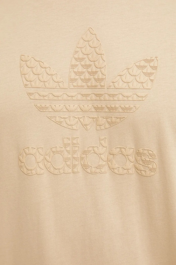 Bavlněné tričko adidas Originals IX6747 béžová