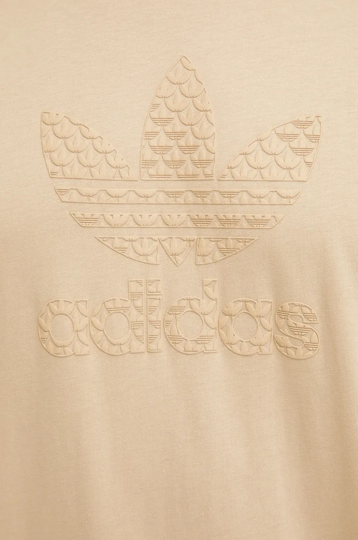 Bavlněné tričko adidas Originals IX6747 béžová