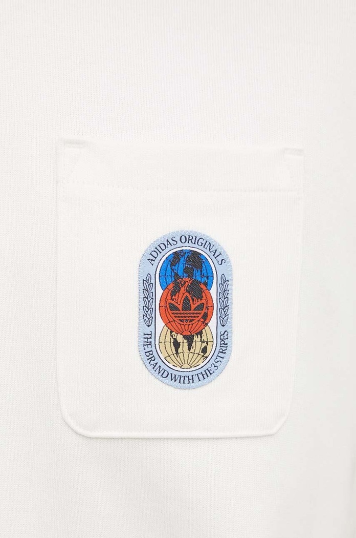adidas Originals t-shirt bawełniany IX6754 beżowy
