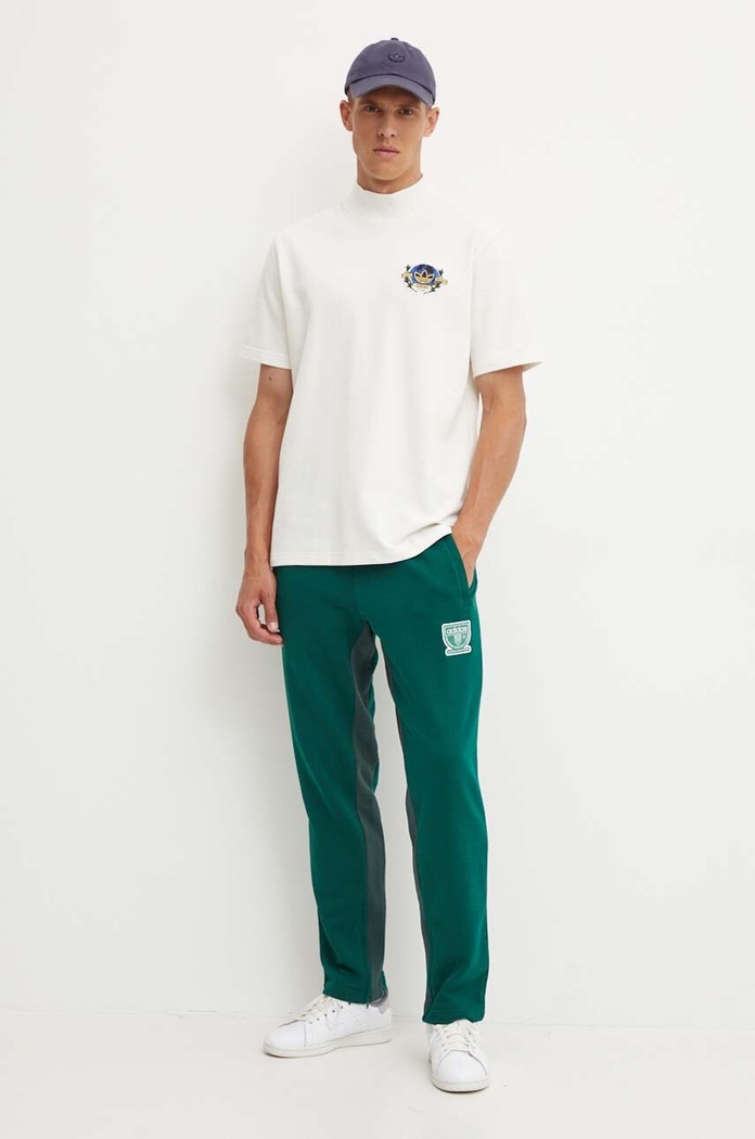 adidas Originals t-shirt bawełniany IX6773 beżowy AW24