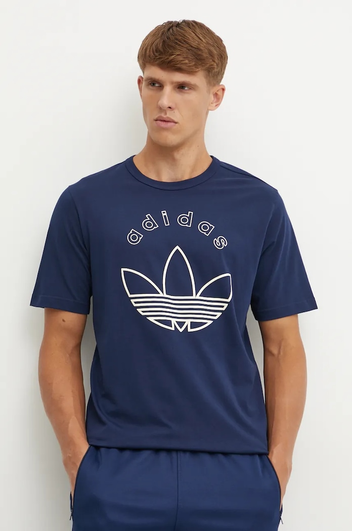 adidas Originals t-shirt nadruk granatowy IX9598
